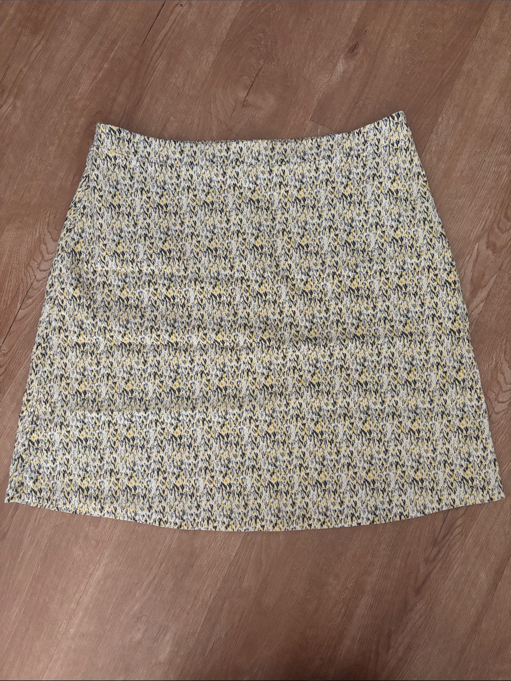Margaret M Mini Skirt in Yellow and Blue Floral Print